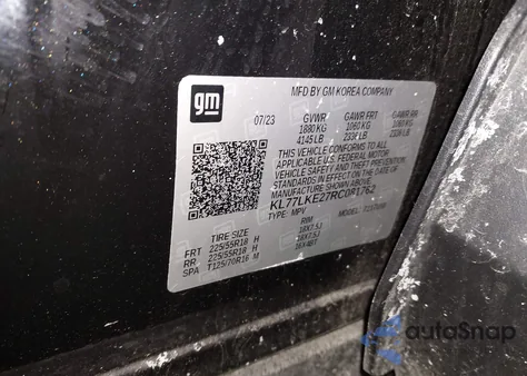 2024 Chevrolet Trax Fwd Activ from USA, damaged, VIN KL77LKE27RC081762